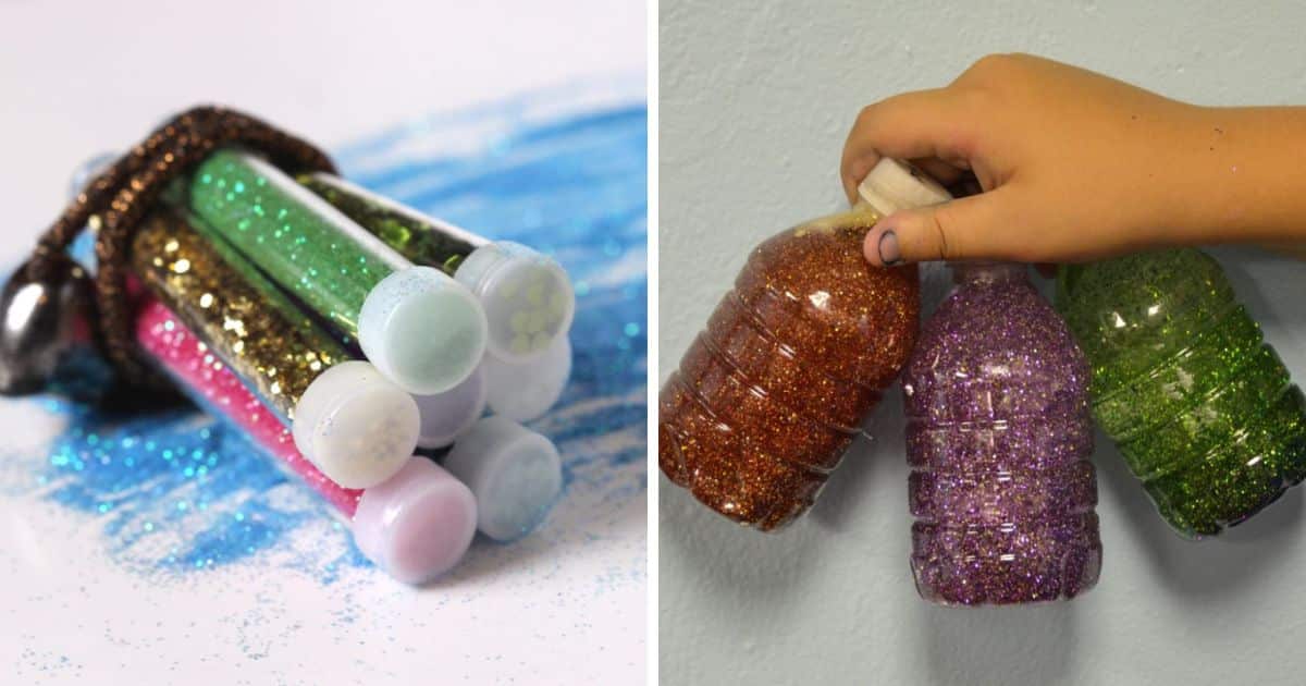 Magic Shaker Bottle: water bottle, water, glitter, beads, confettifun &  easy toddler proje…