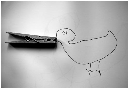 pinch duck art activity.