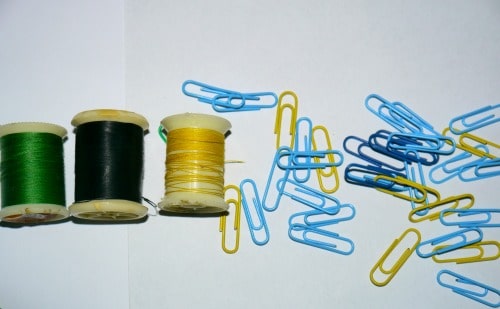 Paper clip craft materials.