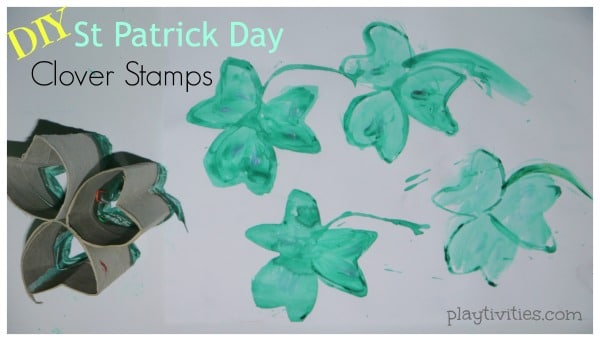 DIY St Patricks Day Clover stamp 