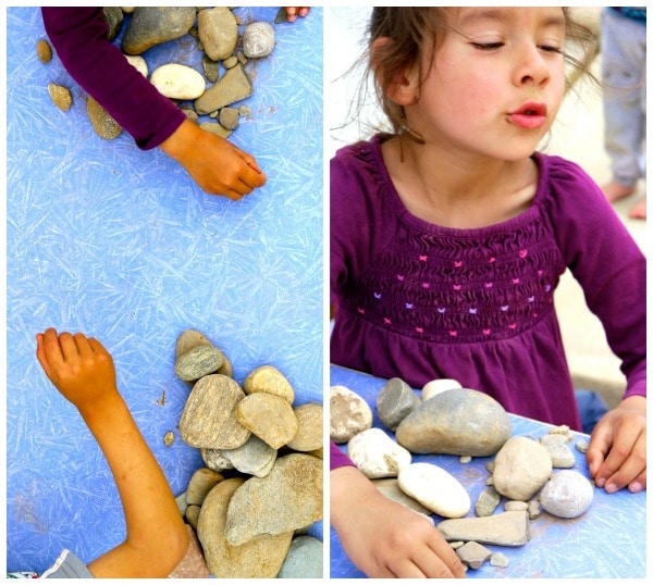 2 images of rock activities for kids