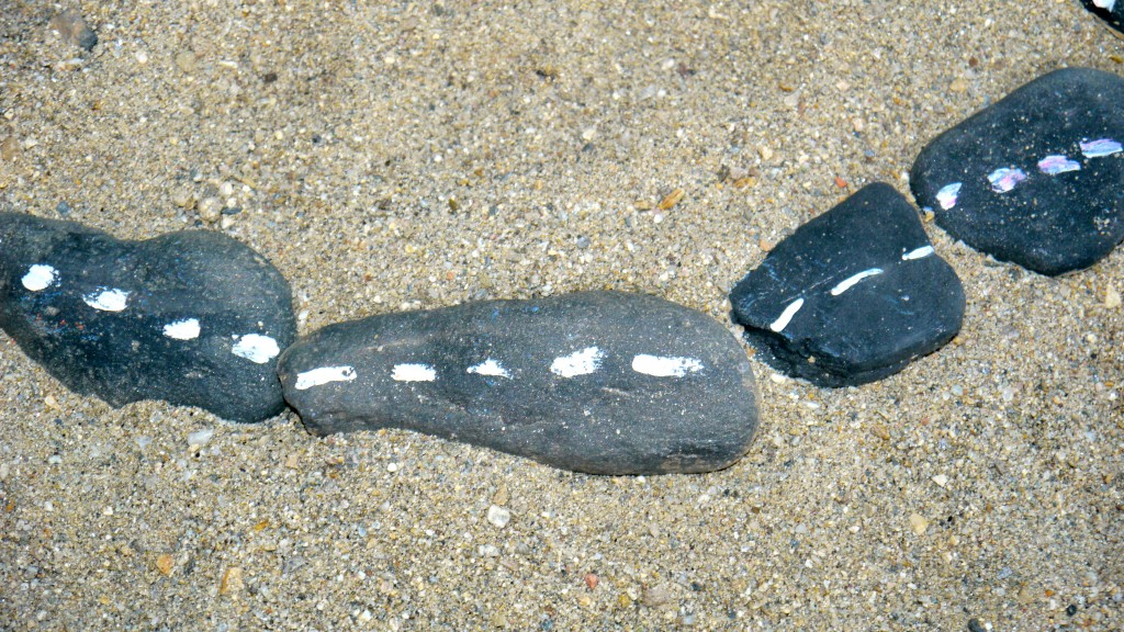 DIY Car Rock track on a sand,