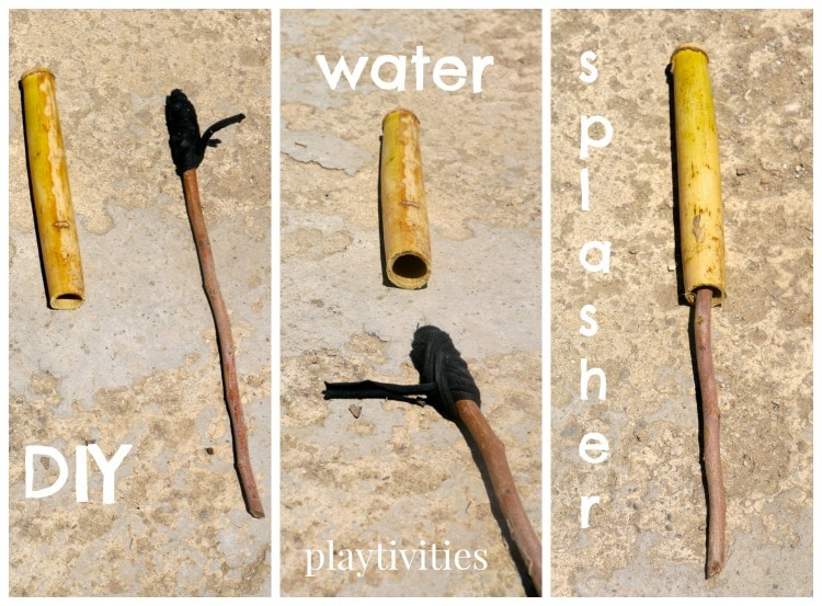 3 images of water shooter.