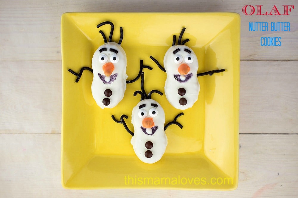 Bowl of Olaf the Snowman Cookies 