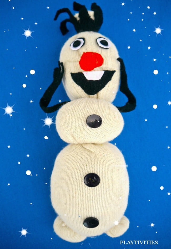 How to make olaf from sock