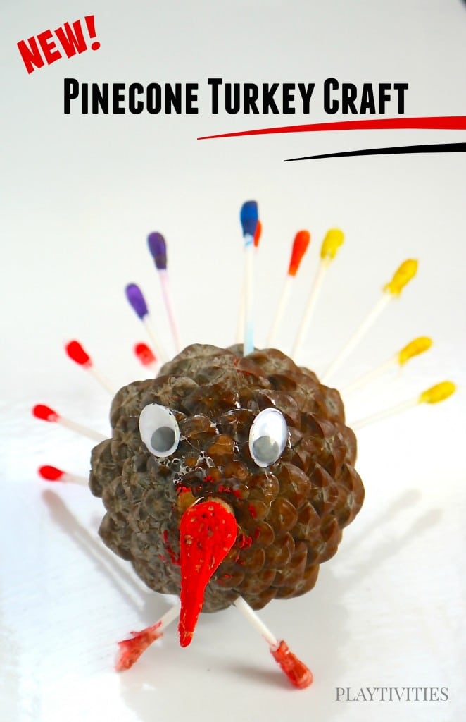pinecone turkey craft easy