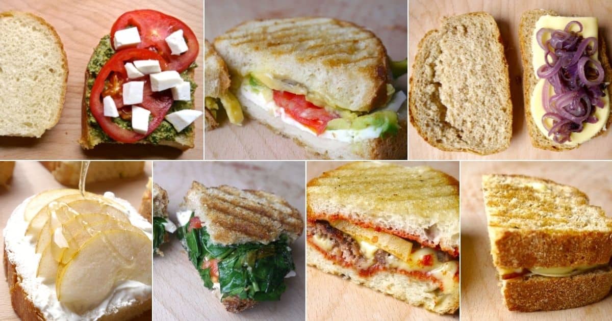 7 images of grilled cheese recipes.