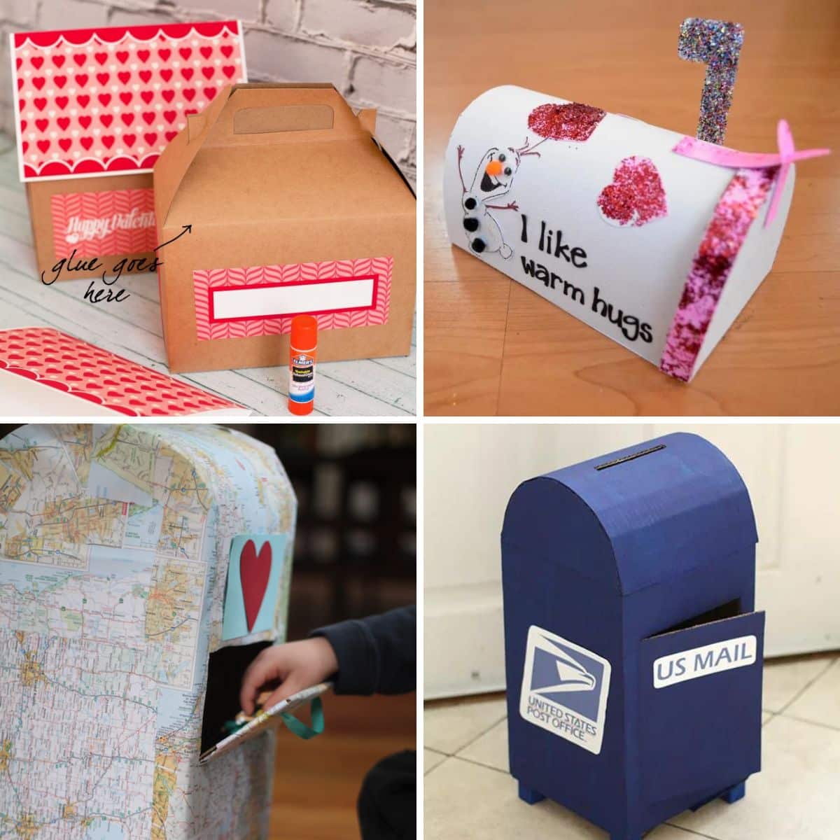 4 images of cutest mailboxes.