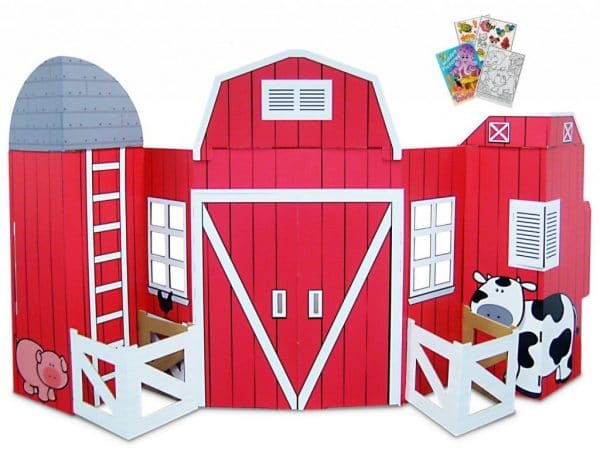 cardboard barn playhouse