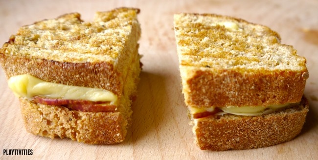 Apple and cheese gourmet grilled cheese