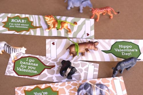 Wild animal valentinde gift cards