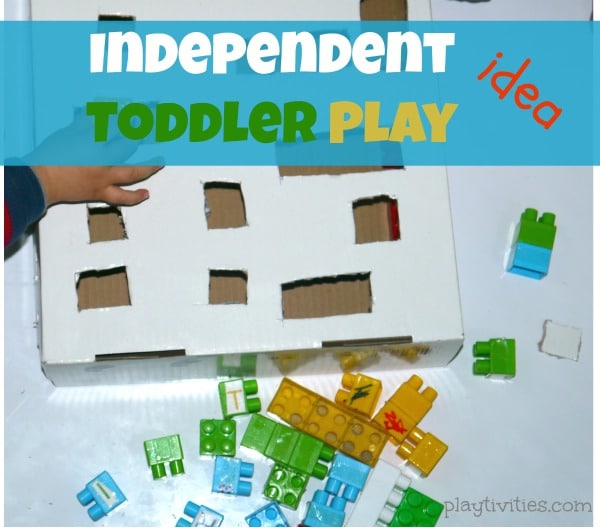 Independet toddler play ides poster.
