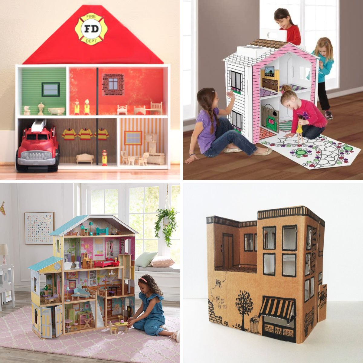 4 images of dream doll houses