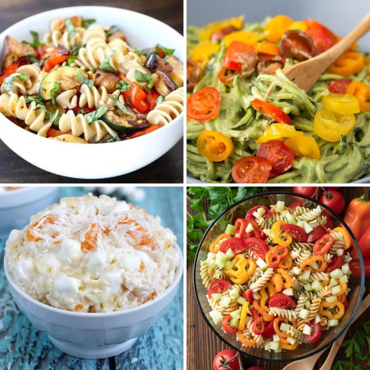 4 images of pasta salads for your kids.