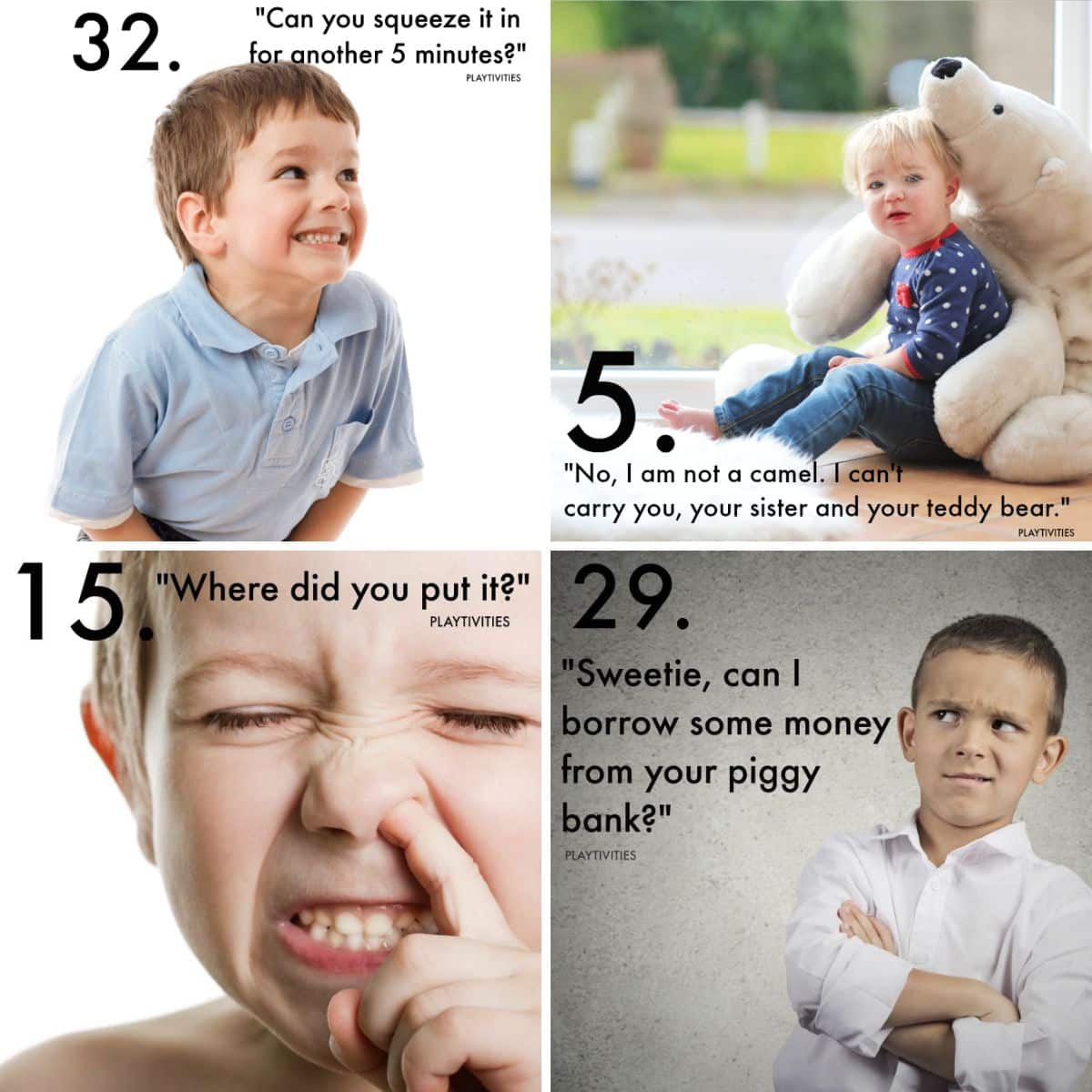 40 Crazy Things Parents Say - Playtivities