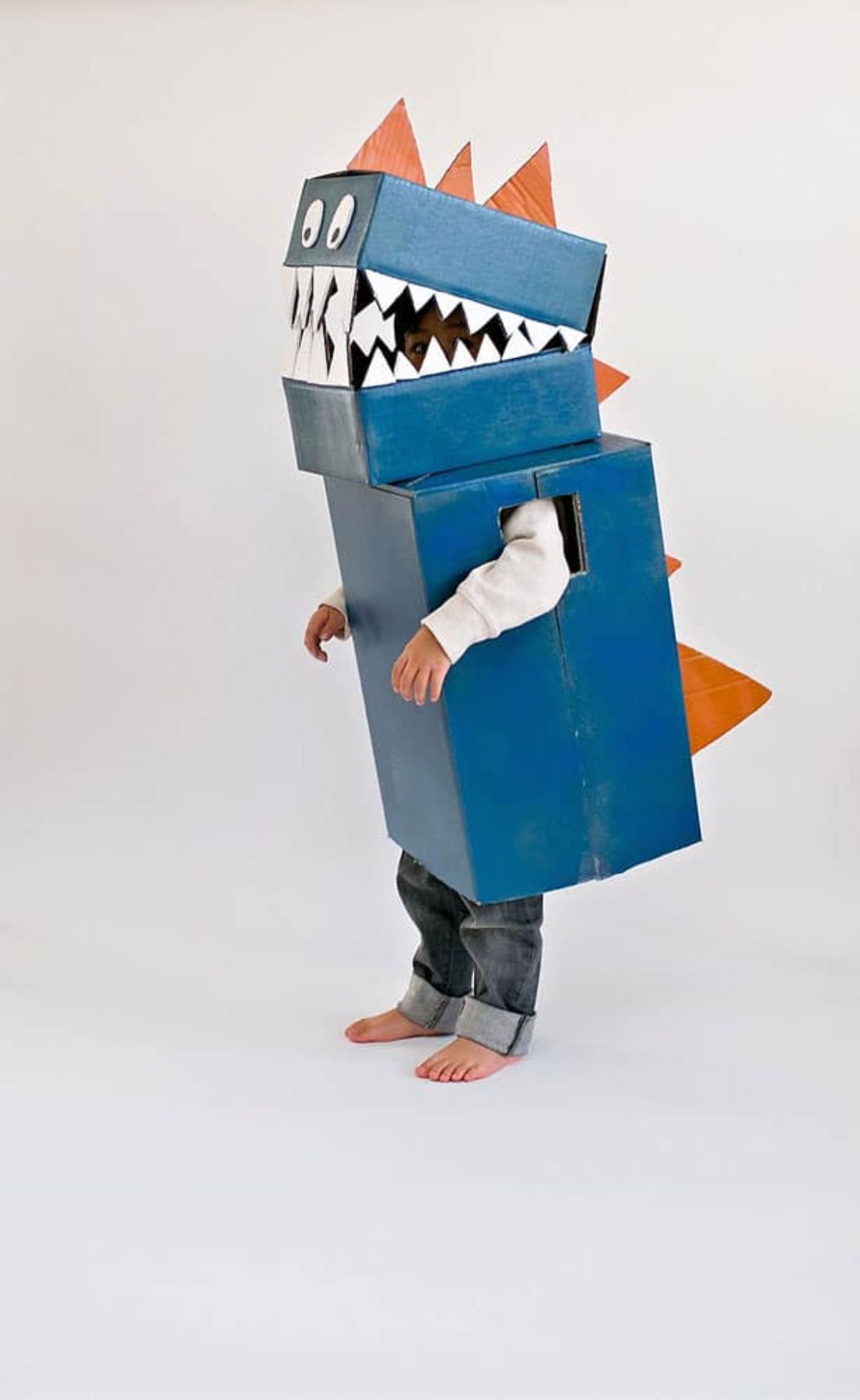 Dinosaur cardboard costume