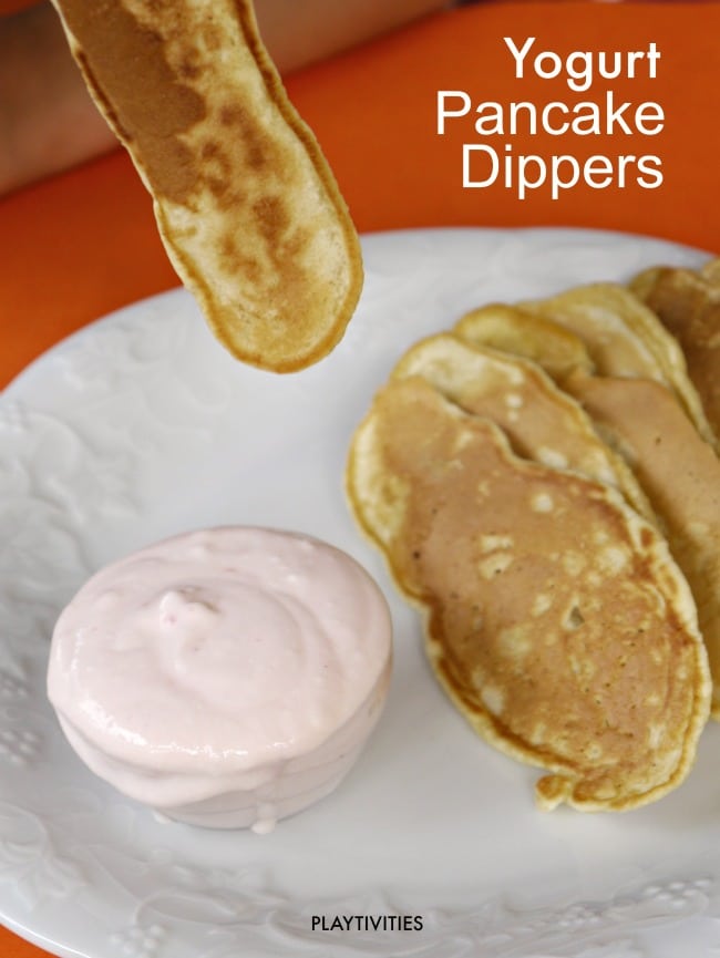 pancake dippers with yogurt