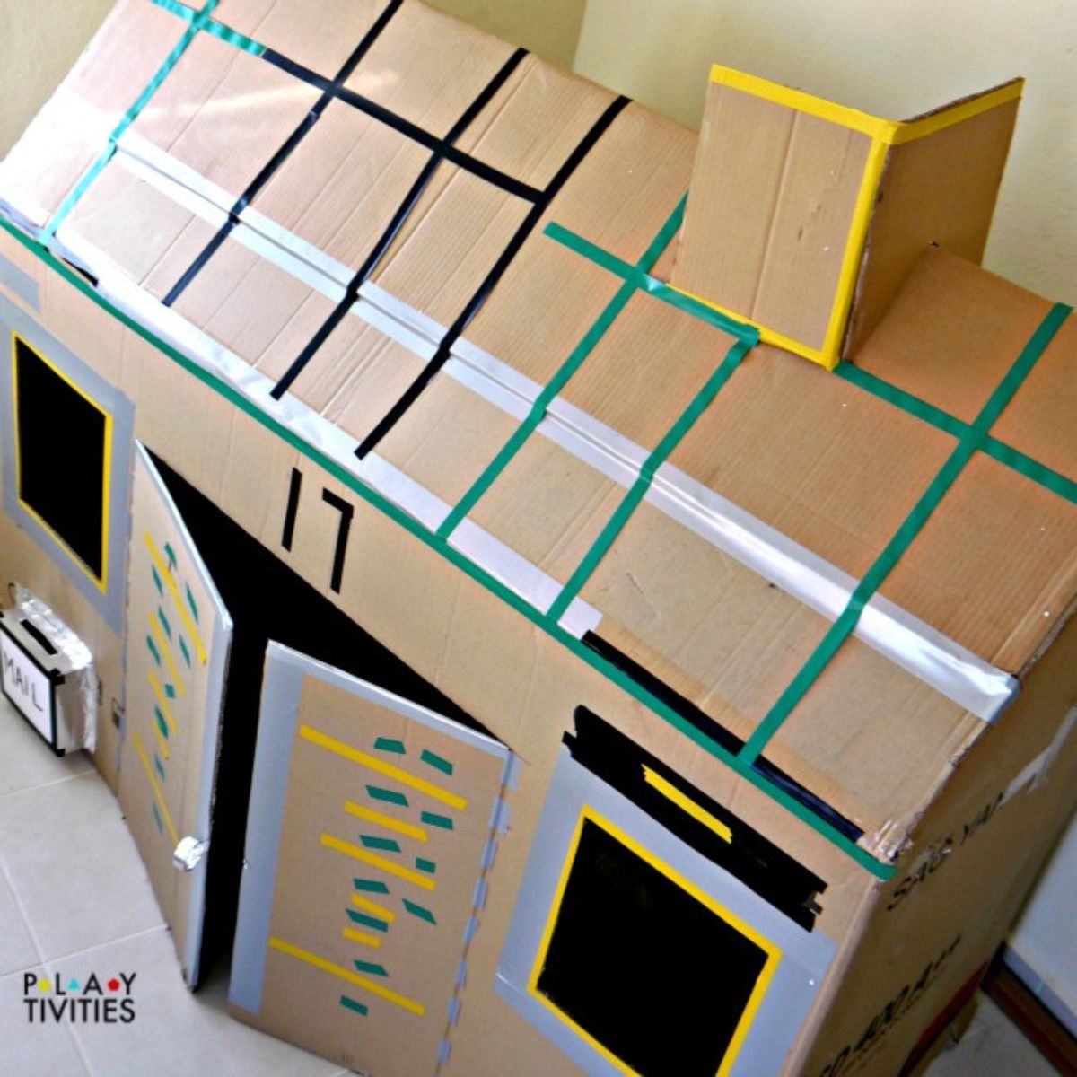 simple cardboard house model