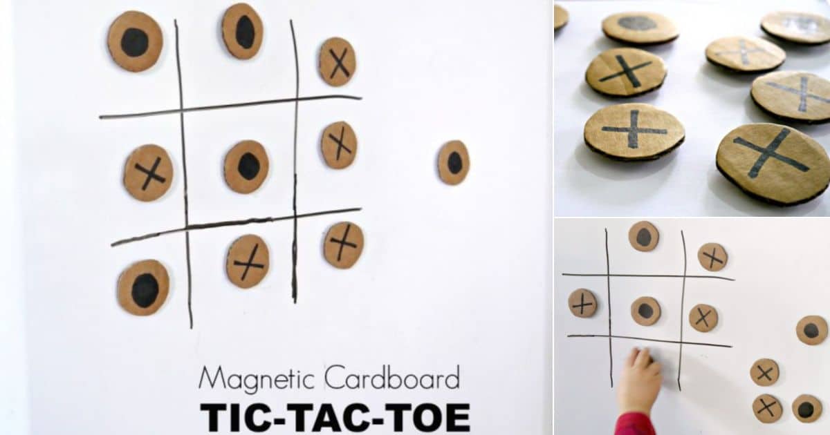 A DIY tic tac toe board tutorial—super easy and fun to make!