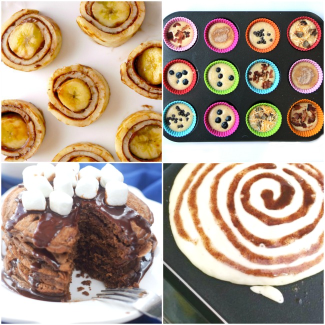 4 images of yummy looking desserts.