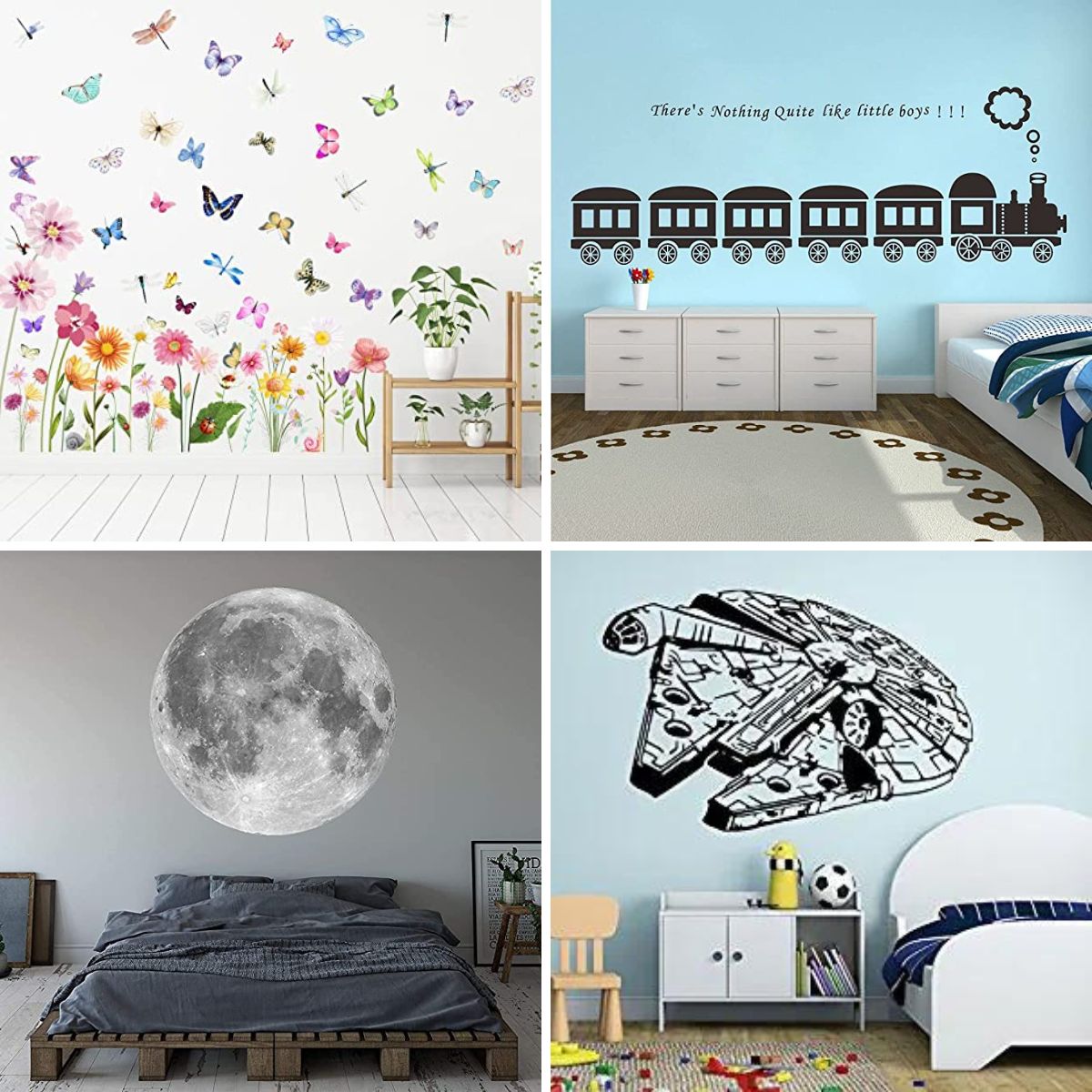 4 images of wall decor for your kids.