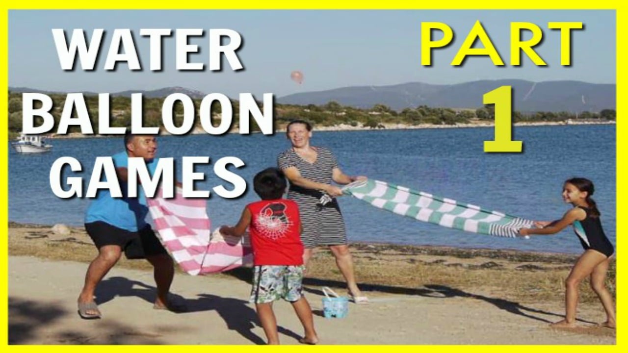 Water balloon games part 1 poster.