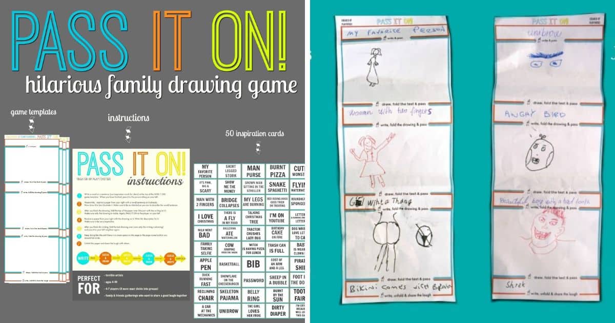 PASS IT ON - A Hilarious Family Drawing Game