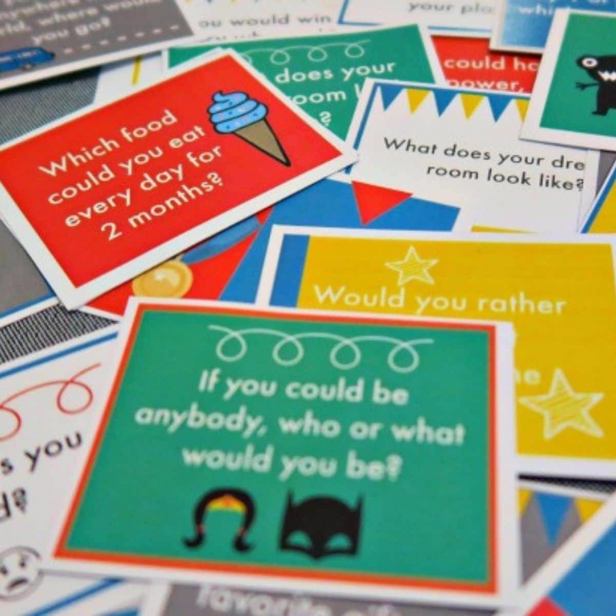 Conversation game cards.