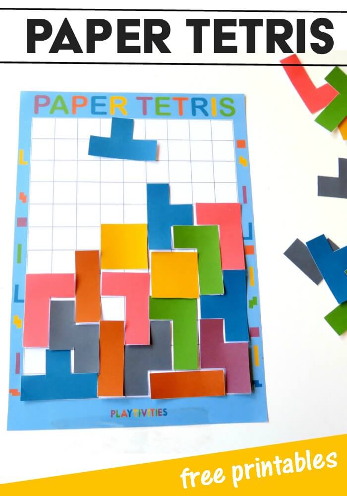 diy paper tetris