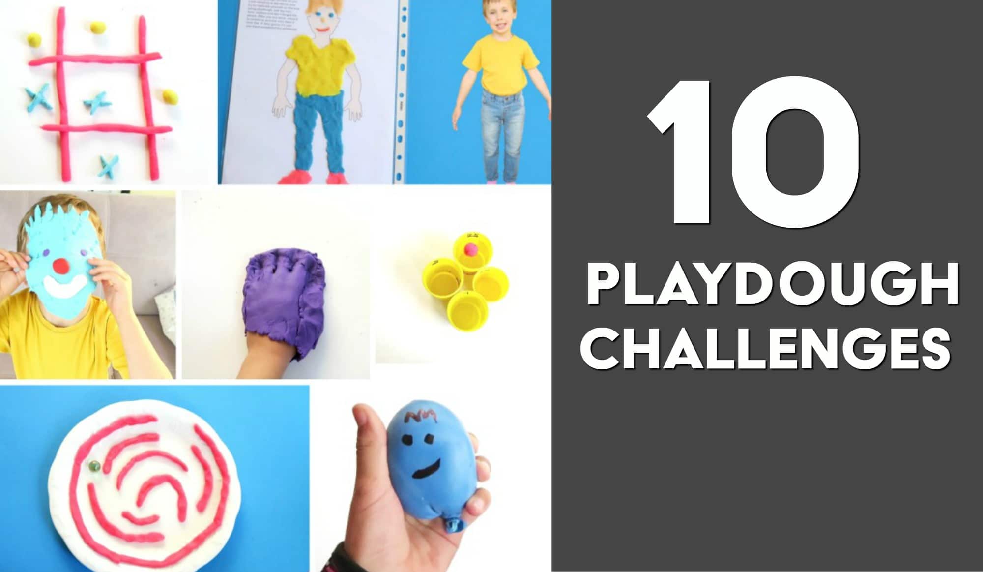 10 playdough challnges poster.
