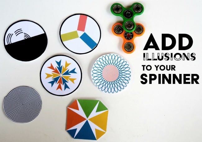 Illusion fidget spinner game poster.