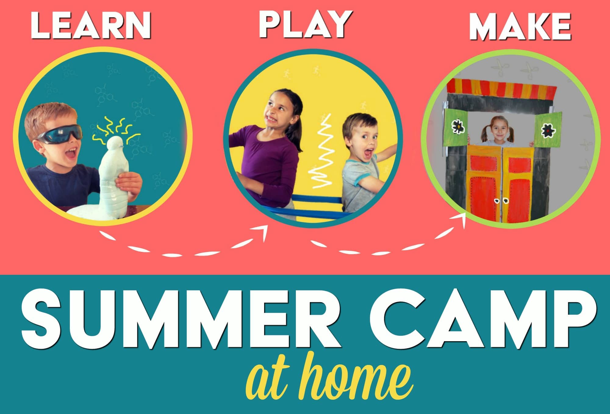 Summer camp at home poster.