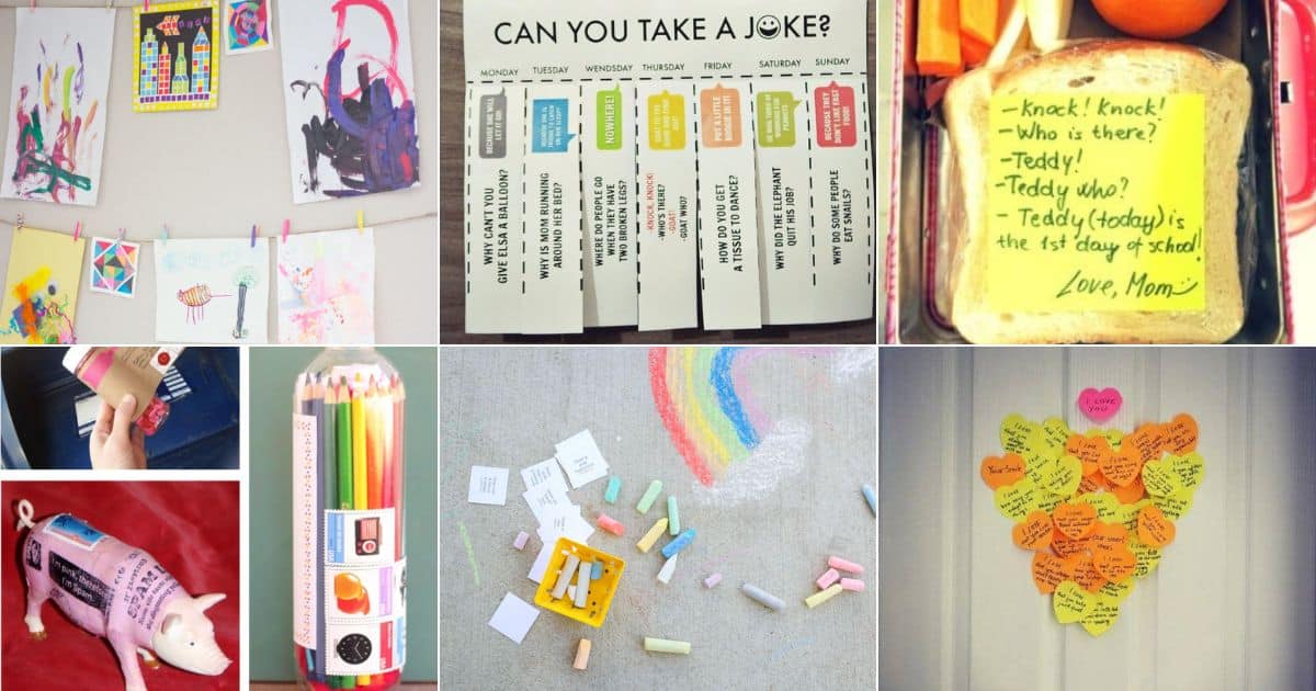6 images of unforgettable and easy suprises for kids.