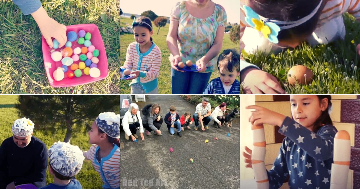 6 images of easter family games to bond.