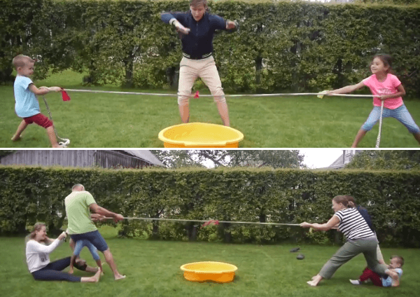 Tug of war family games with family