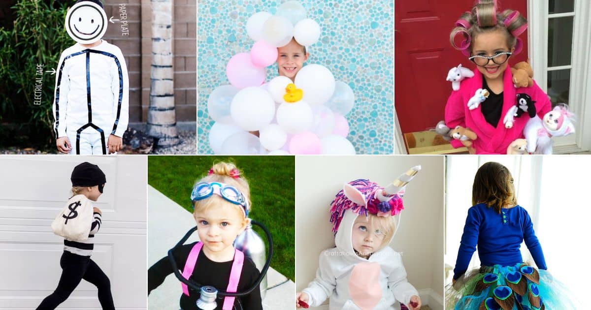 7 images of diy halloween costumes for kids.
