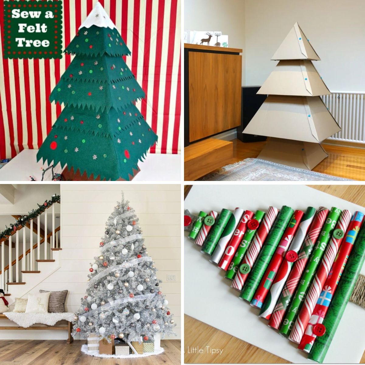 Small Space Easy Christmas Tree Tutorial - ( DIY Space saving tree) 