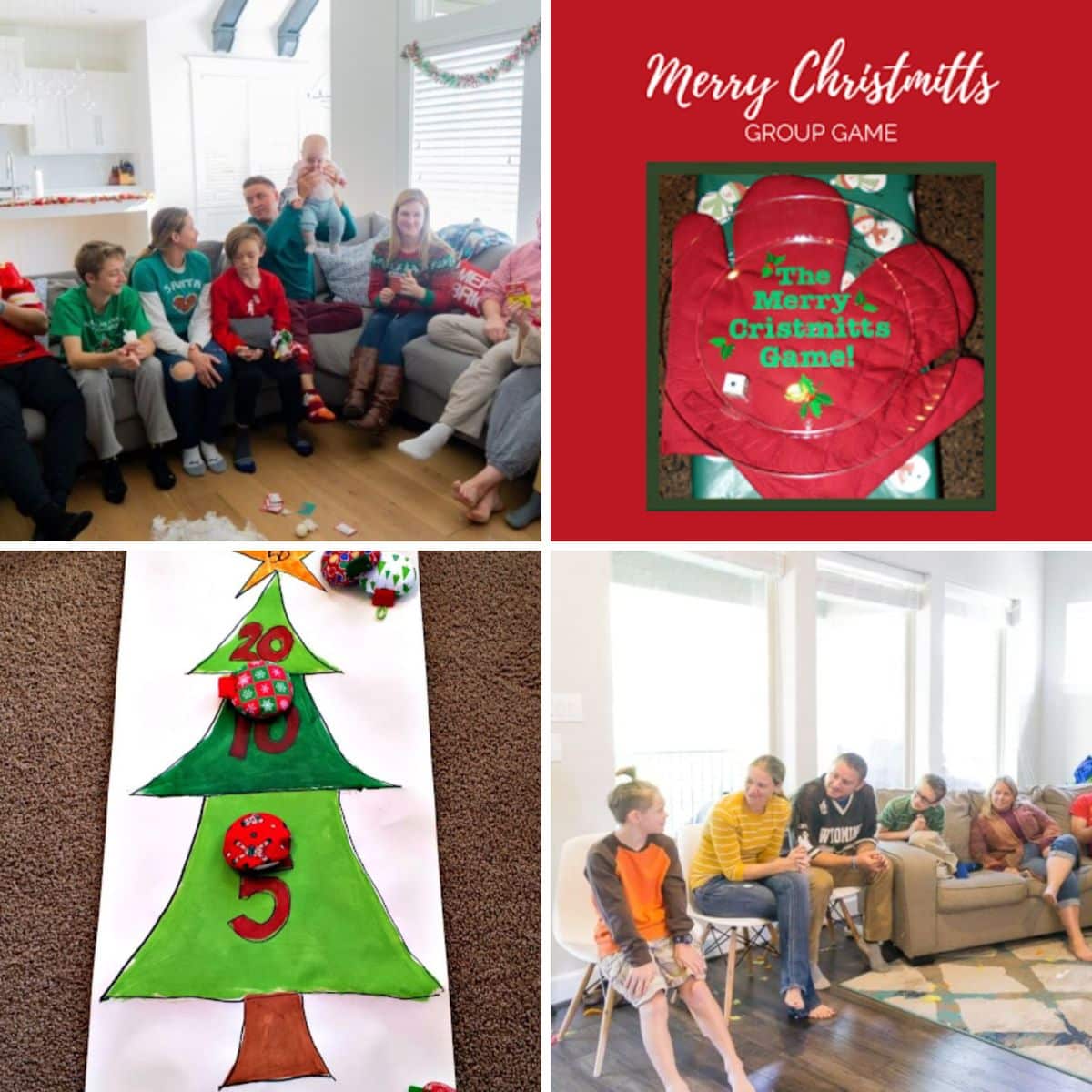 4 images of christmas games for families