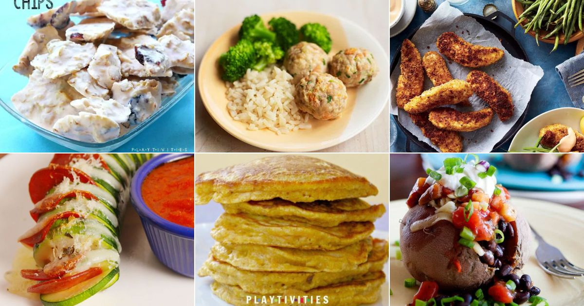 6 images of healthy recipes for kids.