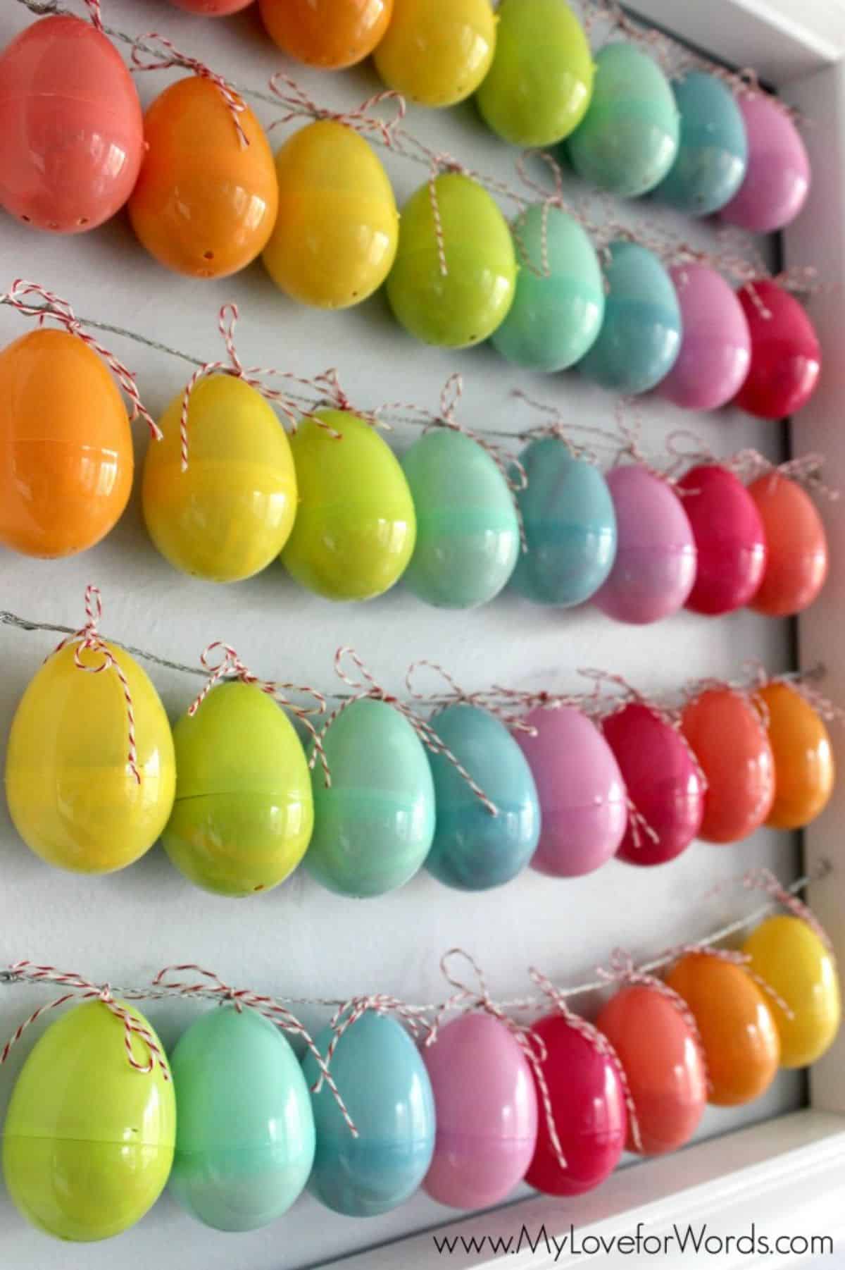 Diy easter eggs with gits inside.