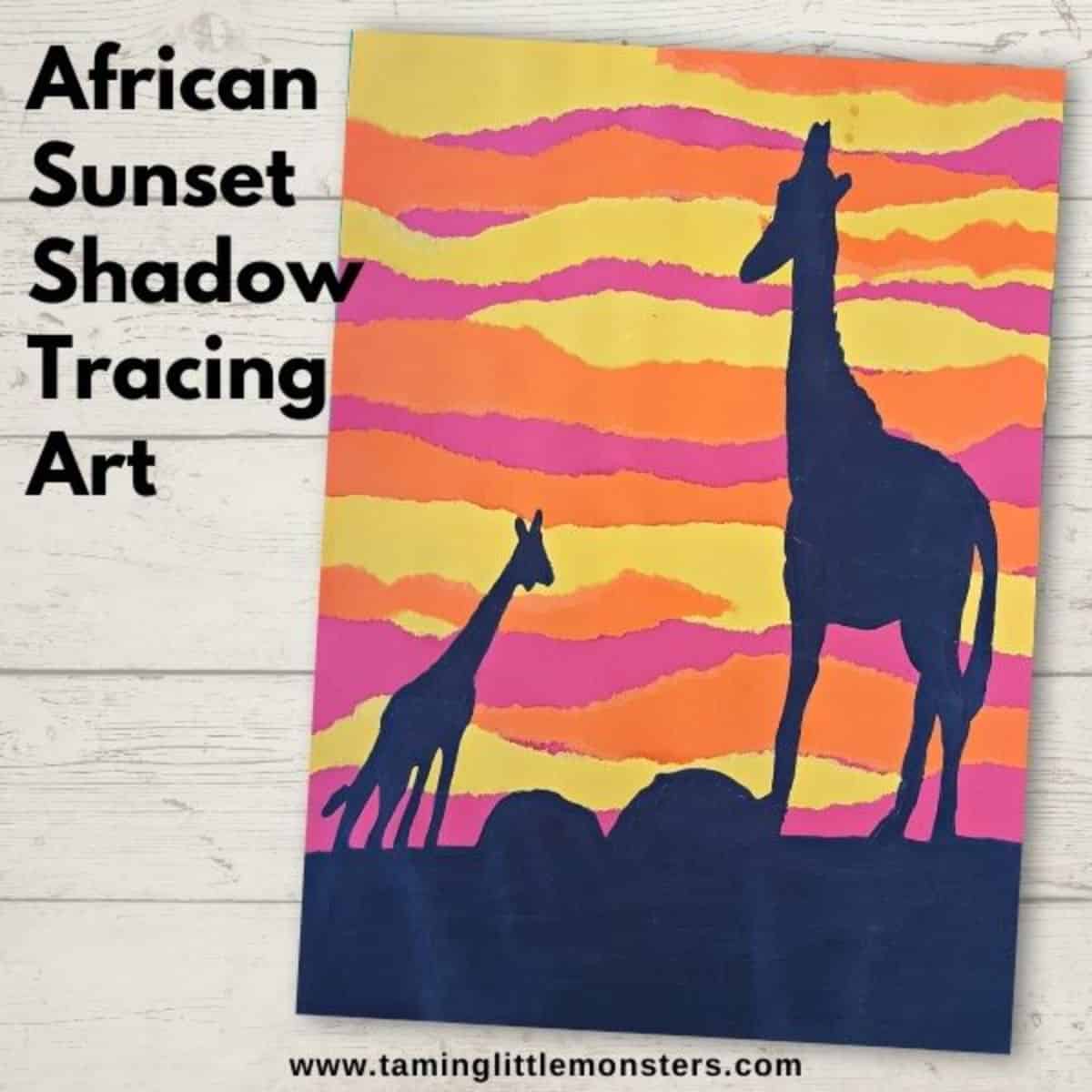 African Sunset Shadow Tracing Art