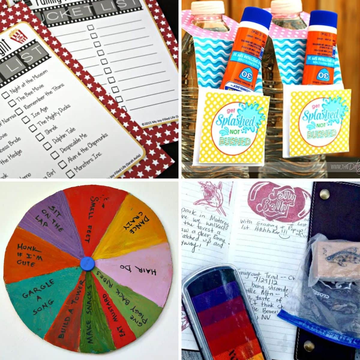 4 images of summer family night ideas.