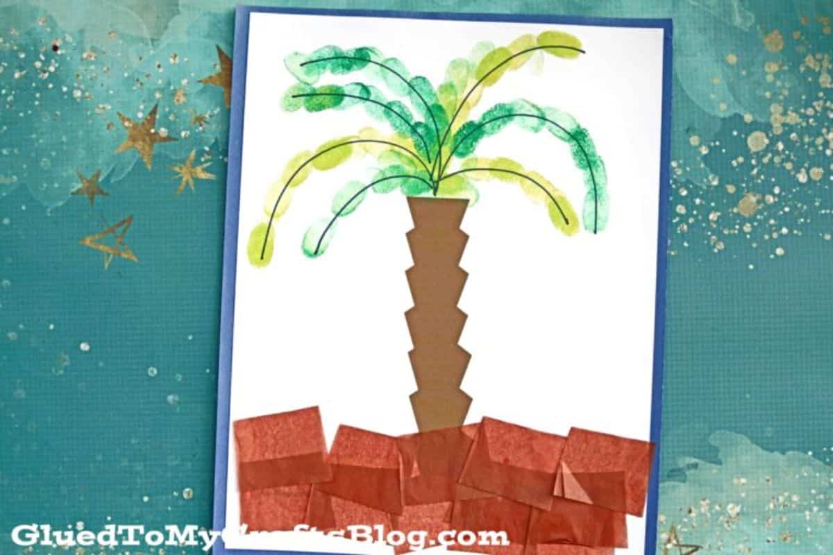 Painting of palm tree.
