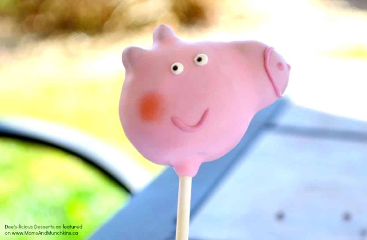 Peppa pig sweet on a stick.