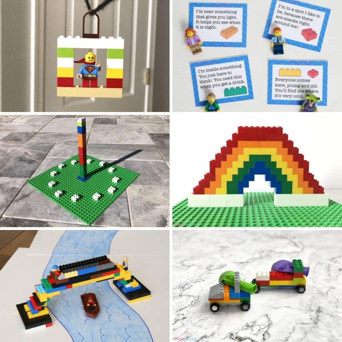 Collage of lego builds.
