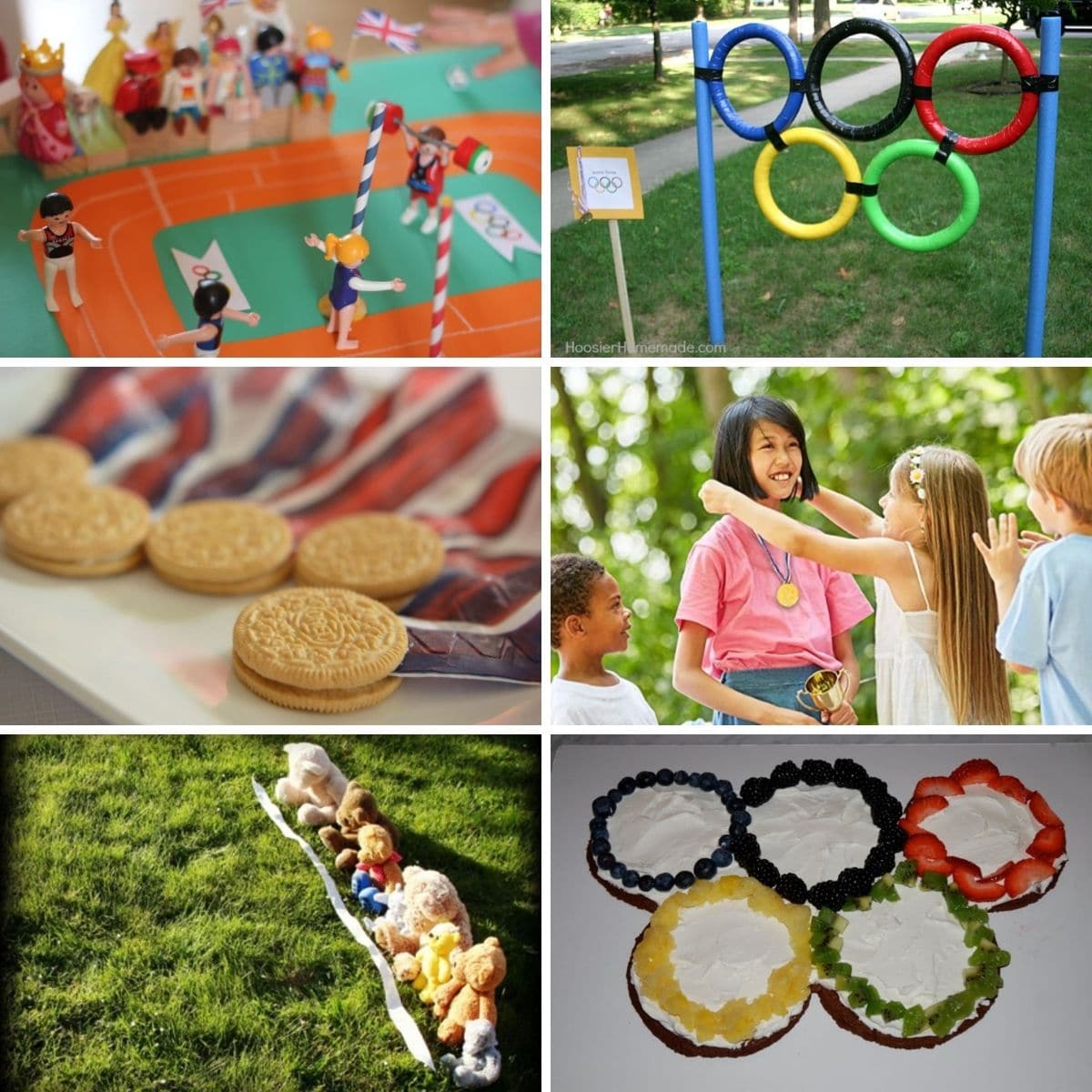 Collage of image of Olympic inspired summer games.