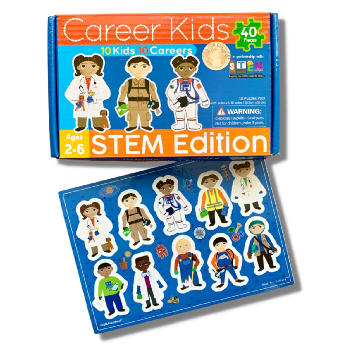 career kids stem edition blue box on white background