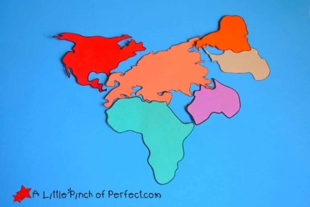 Colorful geography map.