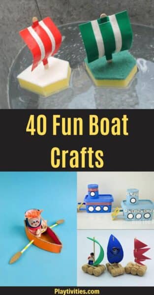 Boat crafts collage for pinterest
