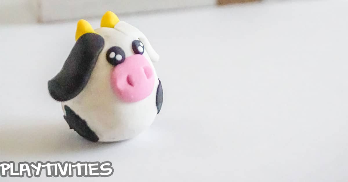 cow made of polymer clay
